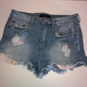 Aeropostale high waisted shorty jean shorts